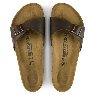 Унисекс сандали Birkenstock Madrid Birko Flor, темно кафеави
