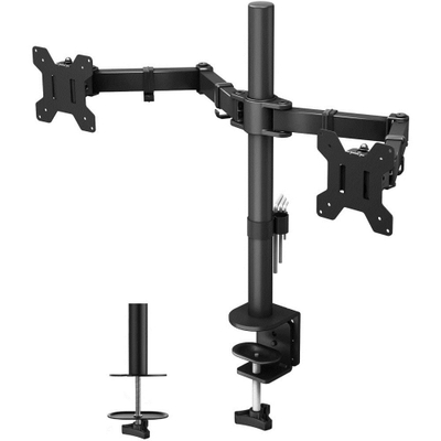 Mbajtëse tavoline për monitor Techly, 13"-27", VESA 100x100, e zezë