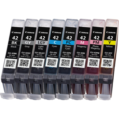 Kutitë e bojës Canon CLI-42 6384B010, set 5 copë, për PIXMA, multicolor