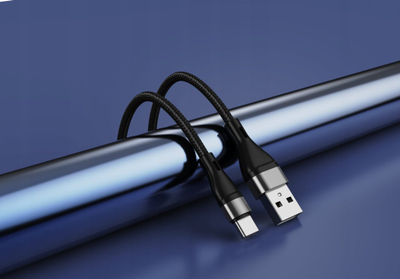 Kabllo USB në USB-C JELLICO B16, 1m, 3.1A, e zezë