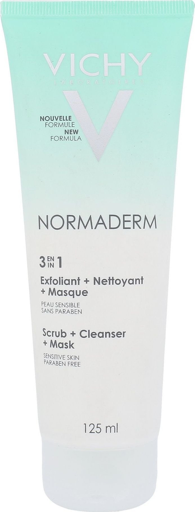 Pastrues fytyre Vichy Normaderm 3 in 1, acid glikolik, 125ml