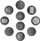 Set gobo Aputure Spotlight Max, 10 copë, madhësia A, gri