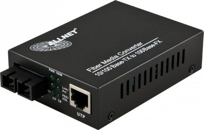 Media konvertues rrjeti ALLNET ALL-MC102-SC-MM, 10/100Mbps, fibër multi-mode SC, ngjyrë e zezë