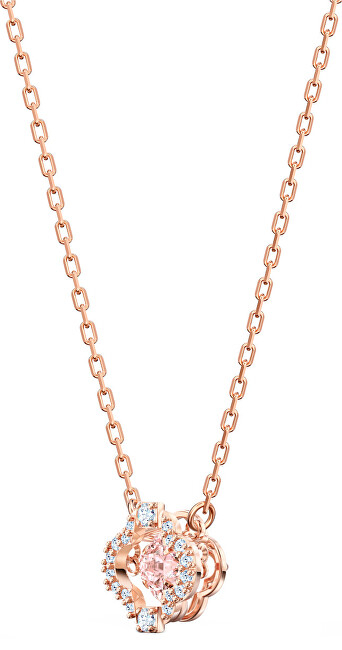 Set për femra Swarovski vathë + qafore, Rozë