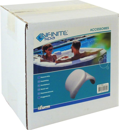 Jastëk koke për vaskë SPA Infinite Spa, material PU, ergonomik, i bardhë