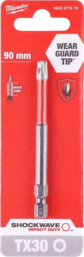 Bit kaçavidë MILWAUKEE 4932471575 Torx TX30, 90mm, çelik veglash