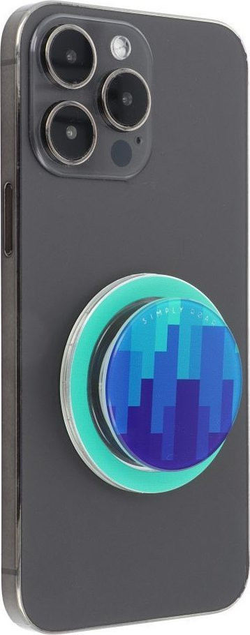 Mbajtëse telefoni Roar Acrylic Pop Tok MagSafe, akrilik, me unazë metalike, blu e errët