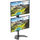 Mbajtëse tavoline për dy monitorë Techly, 13-27", 20kg, e zezë
