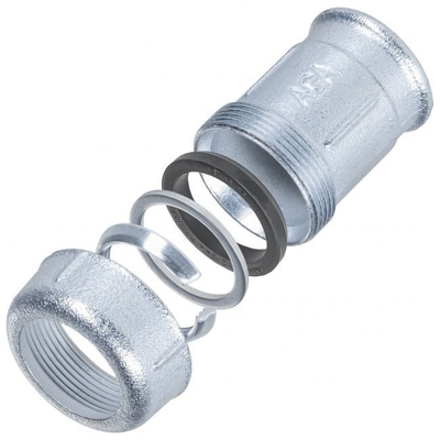 Konektor AGA AGAflex IK, 3/4" FI, metal galvanizuar, argjendtë