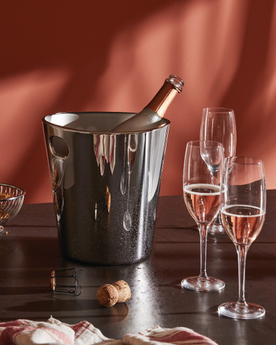 Ftohës vere Alessi Bolly Wine Cooler, çelik inoksi, argjend