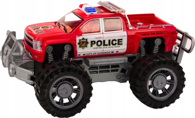 Makine policie lodër Lean Toys Pickup, me drive, e kuqe
