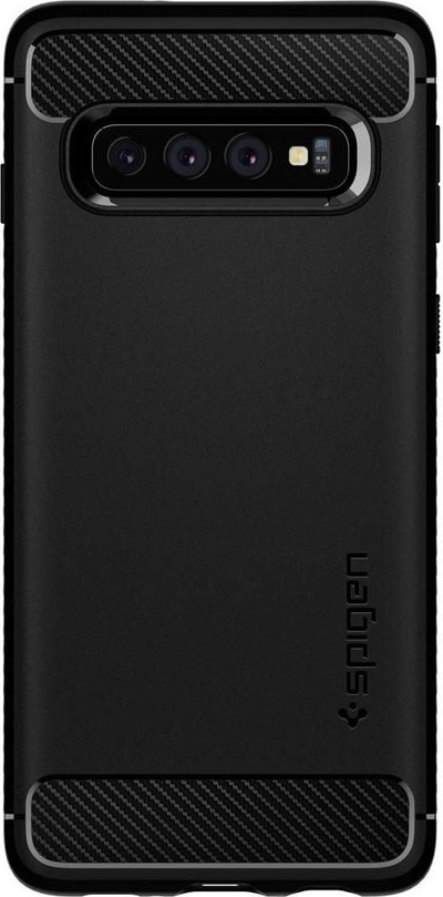 Kornizë mbrojtëse Spigen Rugged Armour për Samsung Galaxy S10, e zezë