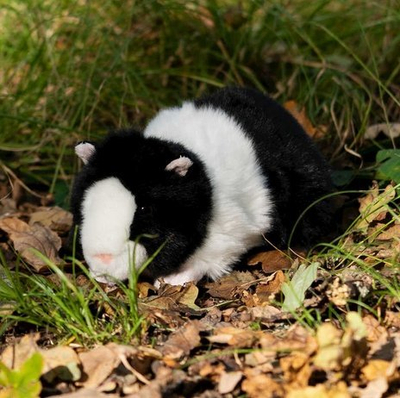 Lodër pelushi World of Nature Guinea Pig, kavie bardh e zi