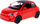 Lodër makinë Fiat 500E, metalike, 13cm, e kuqe