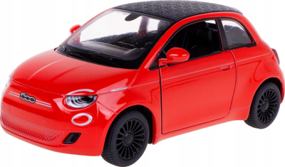 Lodër makinë Fiat 500E, metalike, 13cm, e kuqe