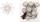 Set dekorativ prej druri Śnieżka Wooden Decoration 2, 24 copë, shumëngjyrësh