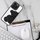 Futera telefoni Teddy Bear për iPhone 16, PU TPU, e zezë