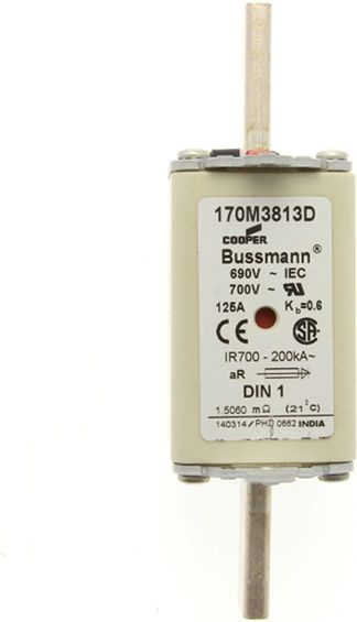Siguresë Bussmann DIN1 170M3816D, 250A, 690V, e bardhë