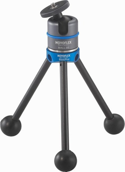 Trekëmbësh mini Novoflex BasicPod, i vogël, i lehtë, ngjyrë e zezë me blu