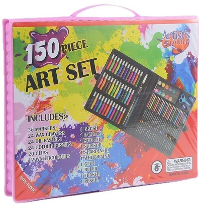 Set artistik Extralink, 150 pjesë, kuti portative, shumëngjyrësh