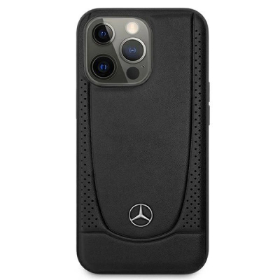 Mbështjellës telefoni Mercedes MEHCP15XARMBK, për iPhone 15 Pro Max 6.7", lëkurë, i zi