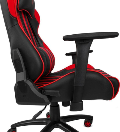 Karrige gaming YENKEE Sabotage, me mbështetje për mesit, mban deri 150 kile, e zezë me të kuqe