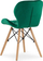 Karrige MUF-ART Elva Velvet, stil modern, këmbë dru ahu, jeshile