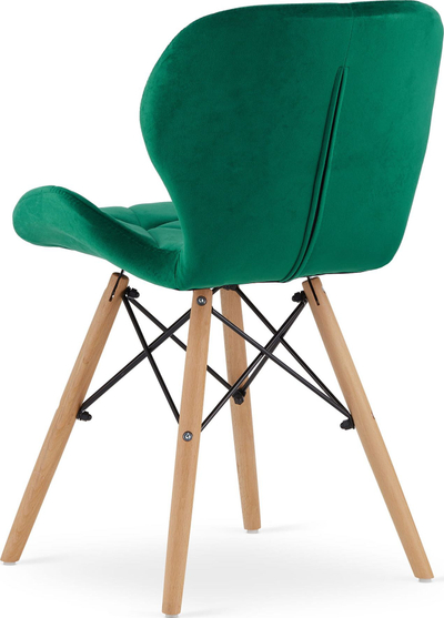 Karrige MUF-ART Elva Velvet, stil modern, këmbë dru ahu, jeshile