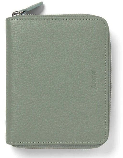 Organizues Filofax Norfolk Pocket Compact Zip, lëkurë, Sage