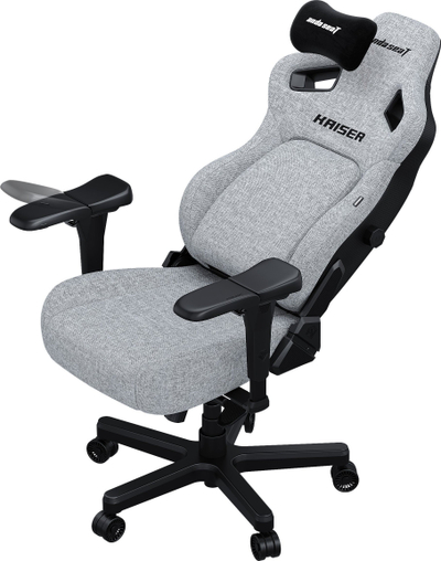 Karrige lojrash AndaSeat Kaiser 4 Series, madhësia L, material liri, gri e çelët