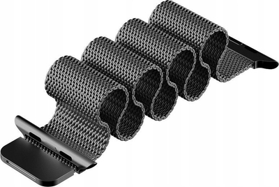 Rrip ore Swissten Mesh për Apple Watch, 38-40mm, metal, i zi