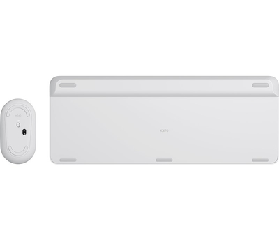 Set tastierë dhe maus Logitech Slim Wireless MK470, të bardha