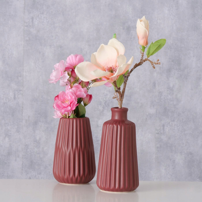 Vazo porcelani Boltze Esko, 17 cm, burgundy