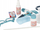 Set mjekësor lodër Mega Creative 524911 me aksesore, për kalama 3+, blu e bardhë