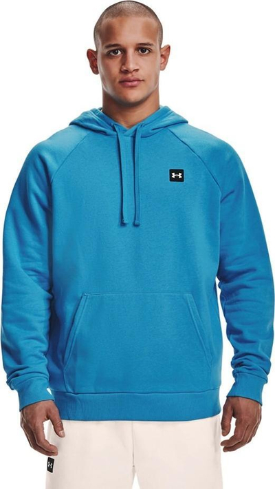 Bluzë me kapuç Under Armour Rival Fleece për meshkuj, M, me xhep kangur, blu