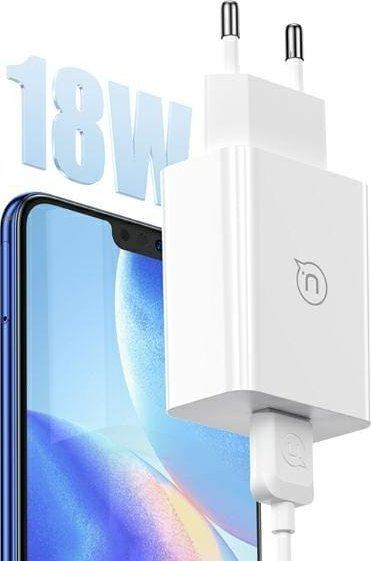 Karikues muri USAMS, 18W, USB me kabllo micro USB, i bardhë