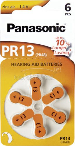Bateri për aparate dëgjimi Panasonic PR48, 300 mAh, 1.4V, 6 copë