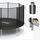 [OUTLET] Trampolinë me rrjetë të jashtme Zipro 10FT, 312 cm, e zezë/ gjelbër
