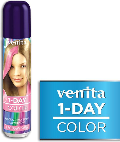Venita Pro Instant Pink Hair Color Spray, 50 ml