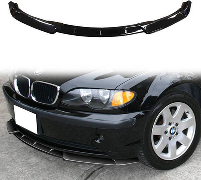 Splitter përparmë BMW E46 4D, ABS, gloss black, i zi