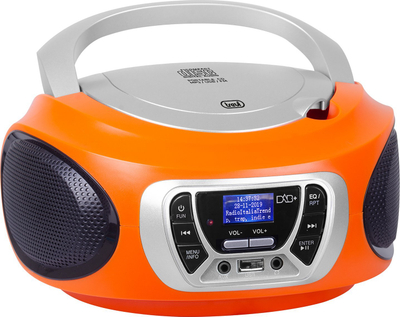 Radio portabël me CD Trevi CMP 510 DAB, USB, AUX, portokalli