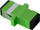 Adapter fibër optike Qoltec SC/APC 54140, simplex, SingleMode, jeshile