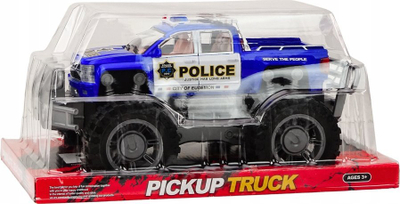 Makina lodër policore pickup off road, 31cm, me mekanizëm tërheqje, blu