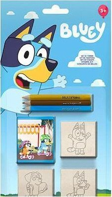 Set vula vizatimi Bluey Dante, 3 copë, me lapsa me ngjyra