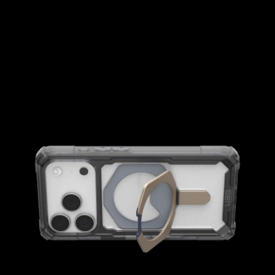 Mbrojtëse telefoni UAG Plasma XTE MagSafe për iPhone 17 Pro, me kickstand, transparente gri Ash Titanium