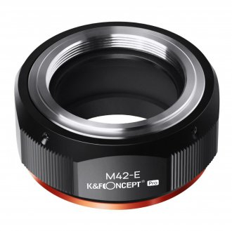 Adapter bajonete për objektiv K&amp;F Concept Pro, M42 në Sony E, metalik