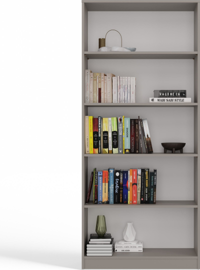 Raft librash Clay BOOKCASE, 80 cm, 4 rafte, ngjyrë argjile
