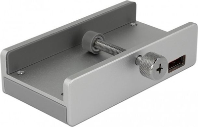 Hub USB DeLOCK 64046, 4 porta USB 3.2 Gen 1, 5 Gbit/s, ngjyrë argjendi