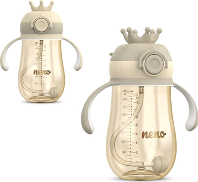 Shishe me pipë për fëmijë Neno Mio2, PPSU, 240ml, kafe