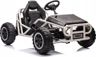 Auto elektrik për fëmijë Buggy A8812, 24V, sedilje eko lëkurë, i zi